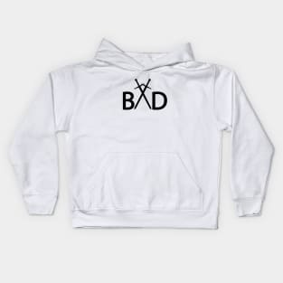 bad being bad one word design Kids Hoodie